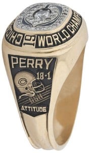 Super Bowl XX Bears William Perry ring