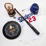 Kirk Gibson signed game used items 1988 World Series