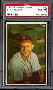 Stan Musial 1953 Bowman Color