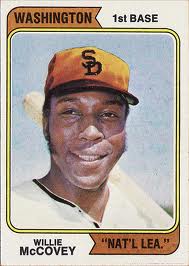 Willie McCovey Washington Nationals 1974 Topps