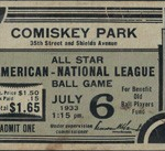 Full ticket 1933 All Star Game
