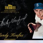 Onyx Parallel Sandy Koufax autographed 2012 Tribute