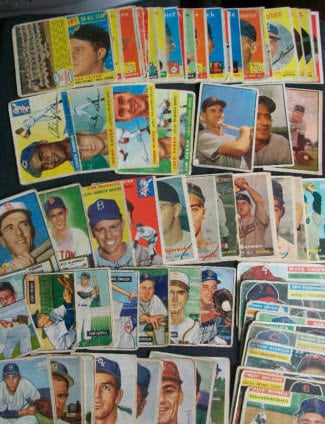 Baseball card lot mixed years