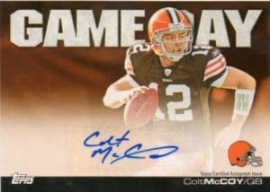 Gameday autograph Colt McCoy 2011 Topps