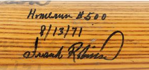 Home run bat Frank Robinson 500