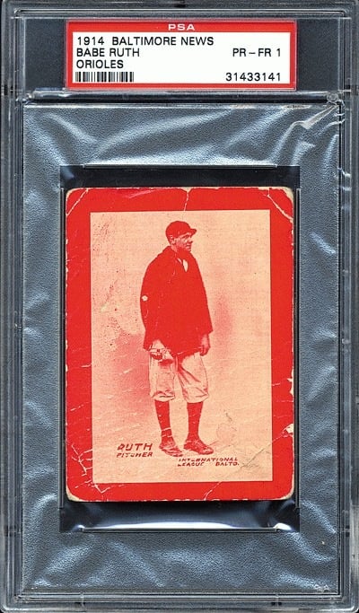 Babe Ruth rookie card 1914