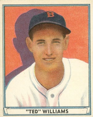 Ted Williams 1941 Play Ball card