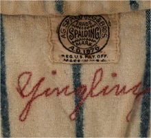 Earl Yingling jersey stitching