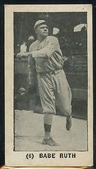 Babe Ruth 1928 Sweetman baseball card