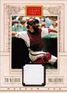 Tim McCarver Panini Golden Age Relic