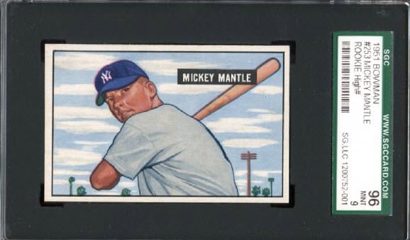 Mickey Mantle rookie card SGC 96 mint