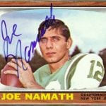 Joe Namath 1966 Topps autographed card