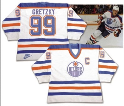 Wayne Gretzky game jersey 1986 Edmonton Oilers