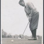 1934 Masters Tournament Bobby Jones putting
