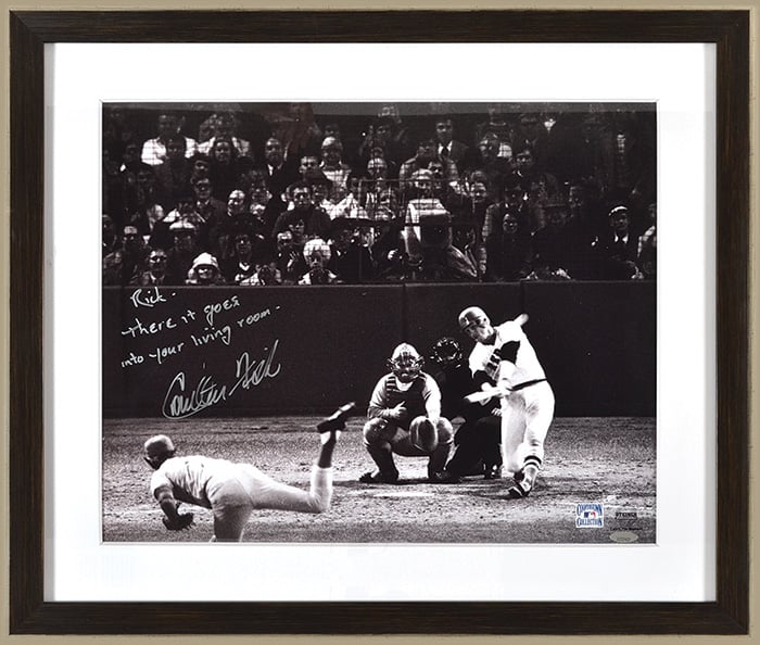 Carlton Fisk autographed photo 1975 home run