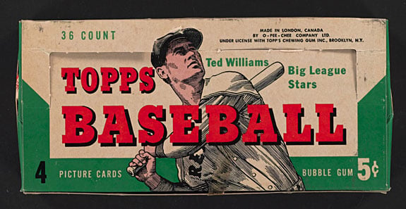 1954 Topps Baseball box