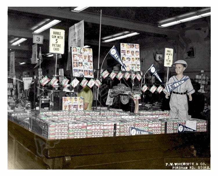 1953 store display baseball cards