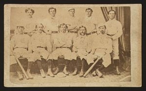 CDV of the 1869 Cincinnati Red Stockings baseball team