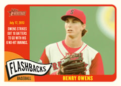  Henry Owens Flashbacks 2014 Topps heritage Minors