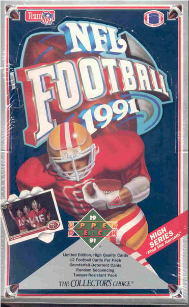 Upper Deck 1991 football box