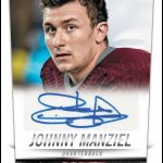 Johnny Manziel 2014 autographed Score football card