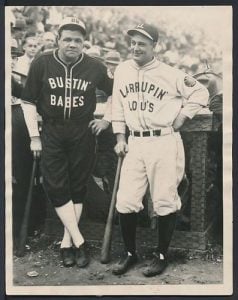 Barnstorming photo Lou Gehrig Babe Ruth 1927 1928