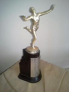 Track and Field trophy with a Bakelite base