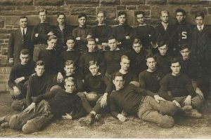 1914 real photo postcard of a football team
