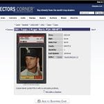 Sale listing Collectors Corner PSA Registry