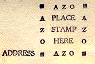 The AZO with squares in the corners of this stampbox dates the postcard to 1925-1940s