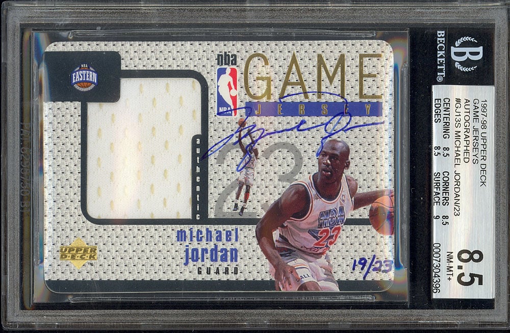 Michael Jordan autographed 1997-98 Upper Deck Game Jersey card
