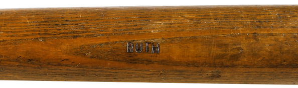 Babe Ruth block letters bat
