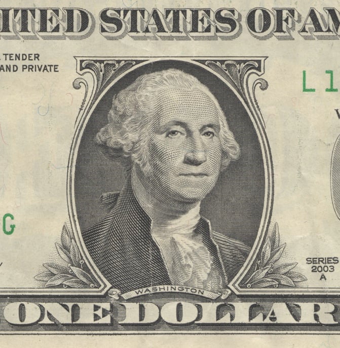 Classing example of an engraving: The US$1 bill. 