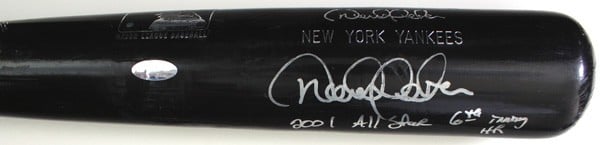 2001 All-Star Home Run Bat Derek Jeter