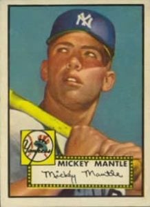 Mickey Mantle 1952 Topps no case