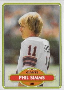 Phil Simms rookie card