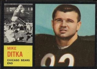 Mike Ditka 1962 Topps rookie card