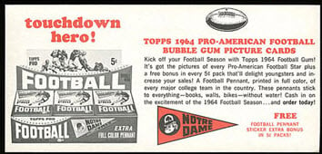 1964 Topps football advertising 