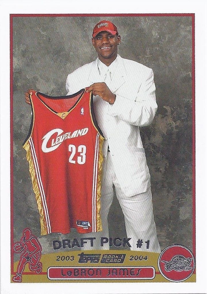 LeBron James Topps rookie card