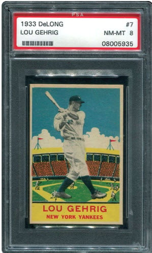1933 DeLong Lou Gehrig