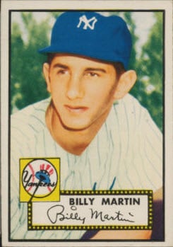 Billy Martin rookie card