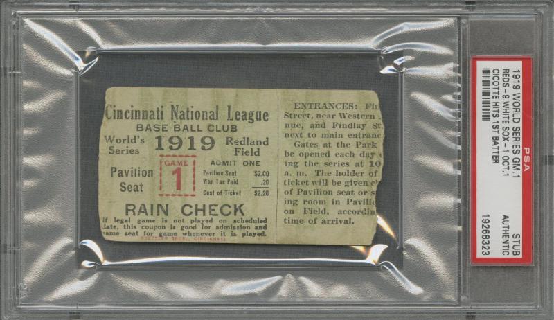 World Series ticket stub 1919