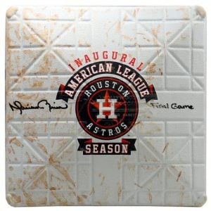 Mariano Rivera autographed base last game