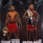 Anderson Silva-Jon Jones signed fight poster