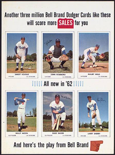 1961 Bell Brand Dodgers Maury Wills (Dodgers)
