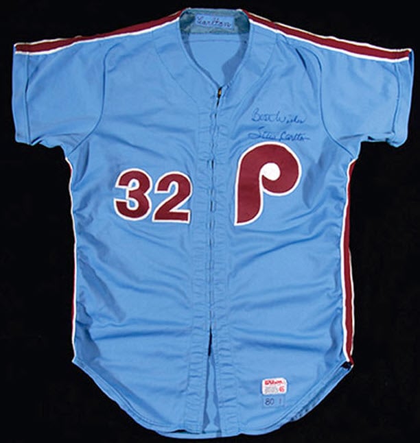 Steve Carlton 1970s Phillies jersey