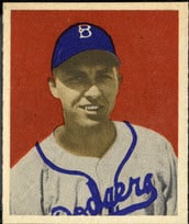 Gil Hodges rookie card 1949 Bowman