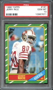 Jerry Rice 1986 Topps rookie card PSA 10
