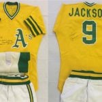 Game-worn Reggie Jackson uniform 1974 Athletics