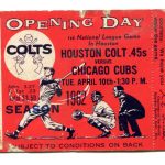 1962 Houston Colt 45s tickeet